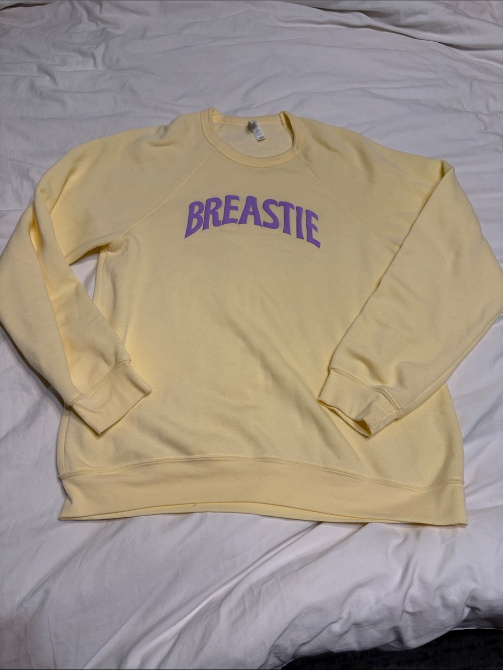 Bella Canvas Soft Yellow Fleece Crewneck Sweatshirt